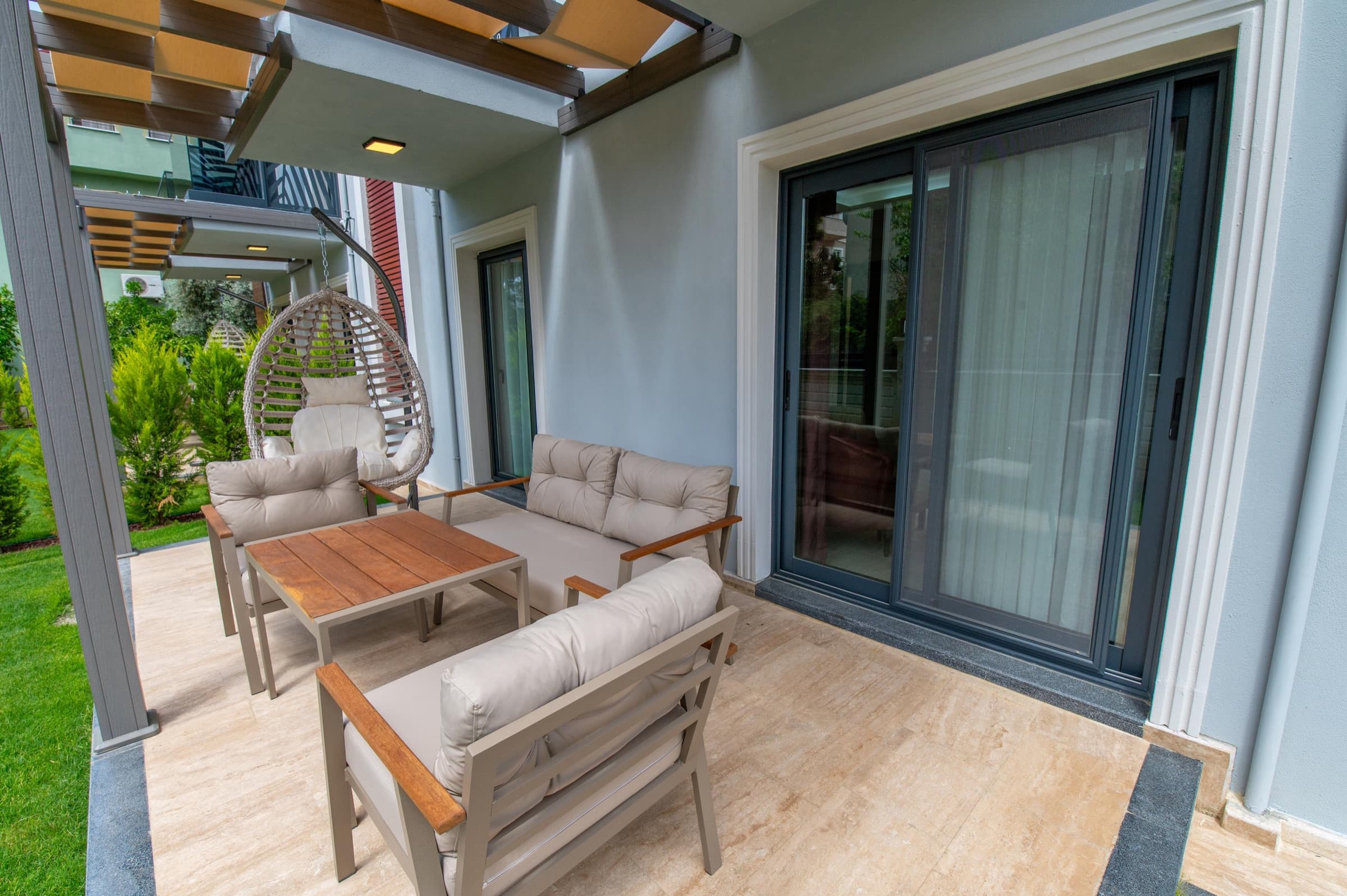 Private garden terrace at Royal Luxury Suites & Homes